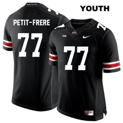 Youth NCAA Ohio State Buckeyes Nicholas Petit-Frere #77 College Stitched Authentic Nike White Number Black Football Jersey EA20Y86KS